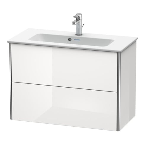 Duravit Waschtischunterschrank Compact XSquare 81x38,8cm, Tau matt, 2 Schubk., wandhängend