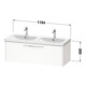 Duravit Waschtischunterschrank D-Code 118,4x40x46cm, 1 A, Ei Marmor, Gr. chr
