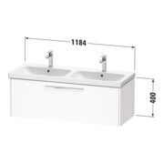 Duravit Waschtischunterschrank D-Code 118,4x40x46cm, 1 A, graph ma, Gr. chr-3