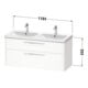 Duravit Waschtischunterschrank D-Code 118,4x55,5x46cm, 2 L, S, bas. ma, Gr. sw-3