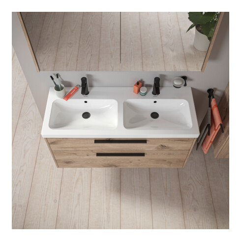 Duravit Waschtischunterschrank D-Code 118,4x55,5x46cm, 2 L, S, E Marmor, G sw