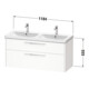 Duravit Waschtischunterschrank D-Code 118,4x55,5x46cm, 2 L, S, E Marmor, G sw-4