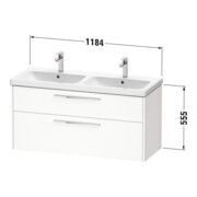 Duravit Waschtischunterschrank D-Code 118,4x55,5x46cm, 2 L, S, E Marmor, G sw-4
