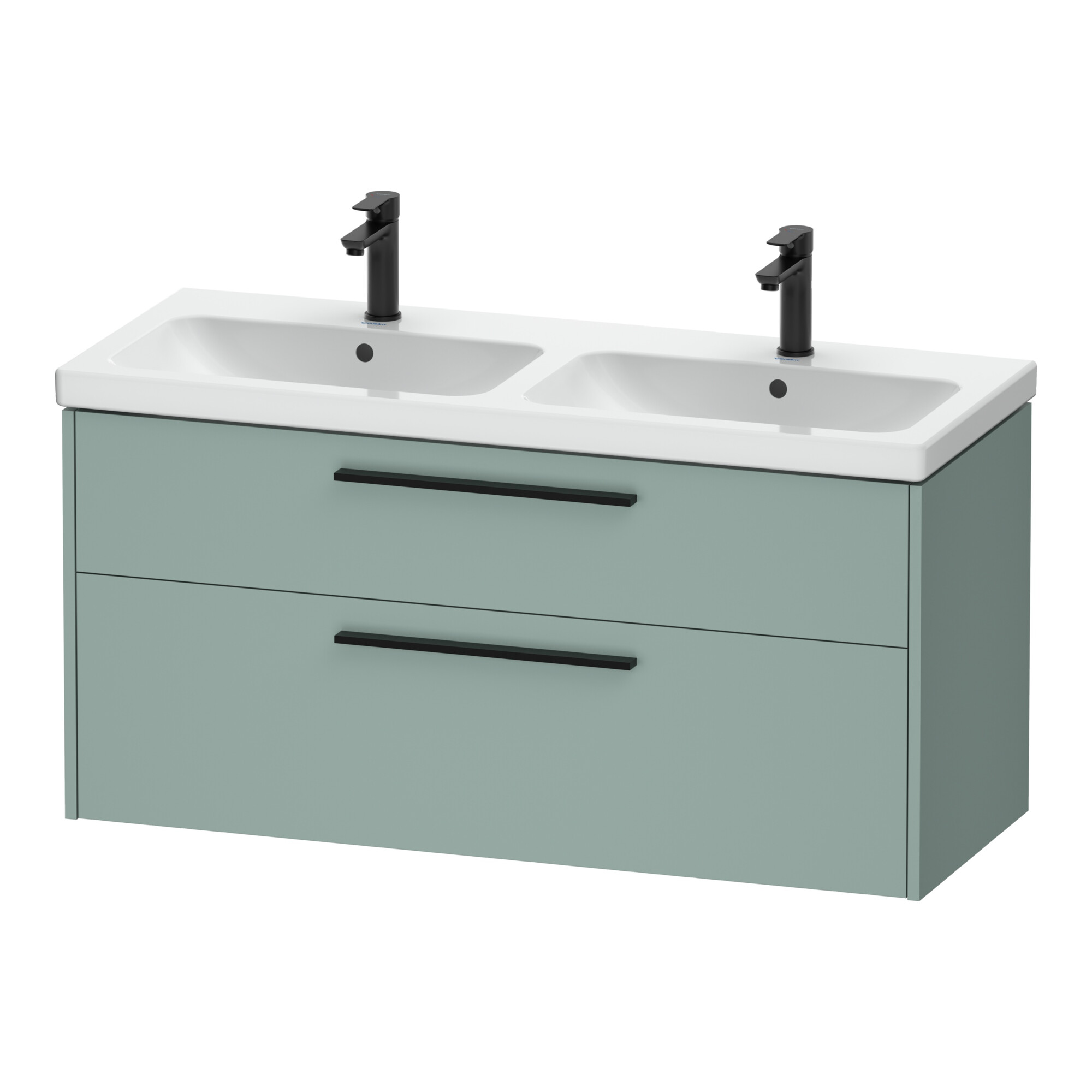 Duravit Waschtischunterschrank D-Code 118,4x55,5x46cm, 2 L, S, fjordg m, G sw