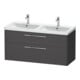 Duravit Waschtischunterschrank D-Code 118,4x55,5x46cm, 2 L, S, gra ma, Gr. chr-1