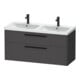 Duravit Waschtischunterschrank D-Code 118,4x55,5x46cm, 2 L, S, gra ma, Gr. sw-1