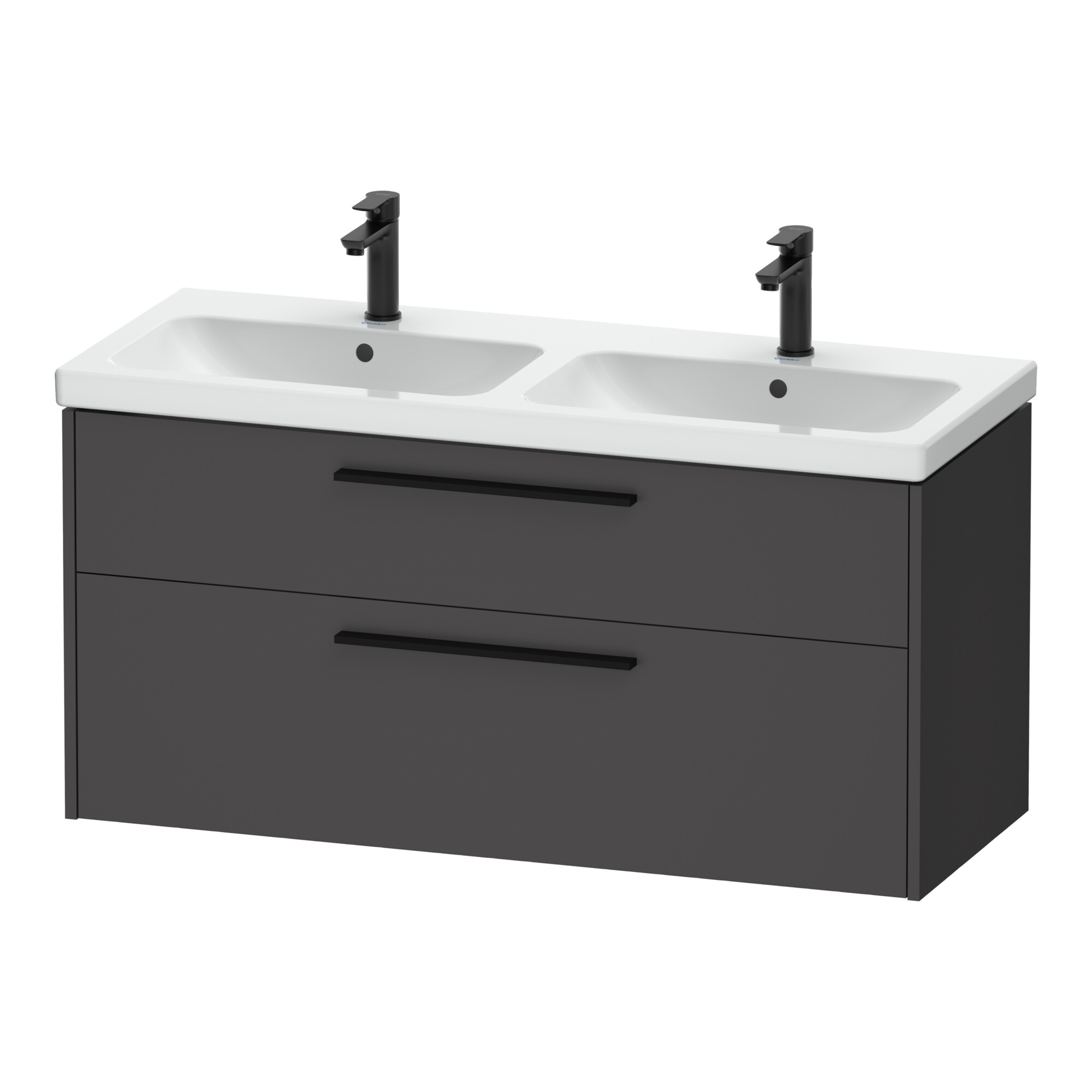 Duravit Waschtischunterschrank D-Code 118,4x55,5x46cm, 2 L, S, gra ma, Gr. sw