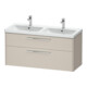 Duravit Waschtischunterschrank D-Code 118,4x55,5x46cm, 2 L, S, Tau ma, Gr. chr-1