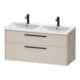 Duravit Waschtischunterschrank D-Code 118,4x55,5x46cm, 2 L, S, Tau ma, Gr. sw-1