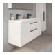 Duravit Waschtischunterschrank D-Code 118,4x55,5x46cm, 2 L, S, we. hgl, Gr. sw