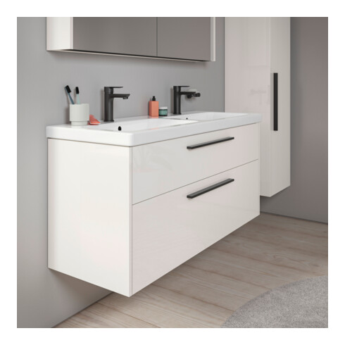 Duravit Waschtischunterschrank D-Code 118,4x55,5x46cm, 2 L, S, we. hgl, Gr. sw