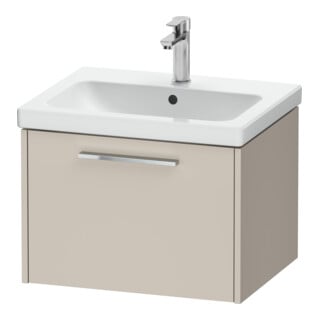 Duravit Waschtischunterschrank D-Code 58,4x40x46cm, 1 Ausz., Tau ma, Gr. chrom