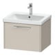 Duravit Waschtischunterschrank D-Code 58,4x40x46cm, 1 Ausz., Tau ma, Gr. chrom-1