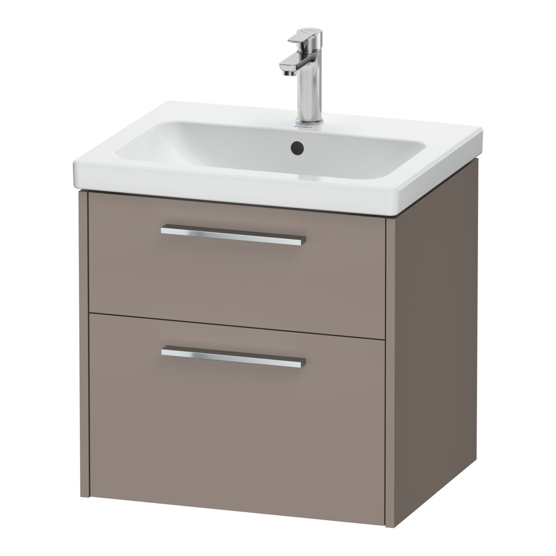 Duravit Waschtischunterschrank D-Code 58,4x55,5x46cm, 2 L, S, bas. ma, Gr. chr
