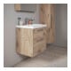 Duravit Waschtischunterschrank D-Code 58,4x55,5x46cm, 2 L, S, E Marmor, G chr
