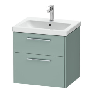 Duravit Waschtischunterschrank D-Code 58,4x55,5x46cm, 2 L, S, fjordg m, G chr