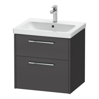 Duravit Waschtischunterschrank D-Code 58,4x55,5x46cm, 2 L, S, gra ma, Gr. chr