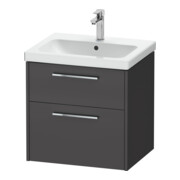 Duravit Waschtischunterschrank D-Code 58,4x55,5x46cm, 2 L, S, gra ma, Gr. chr