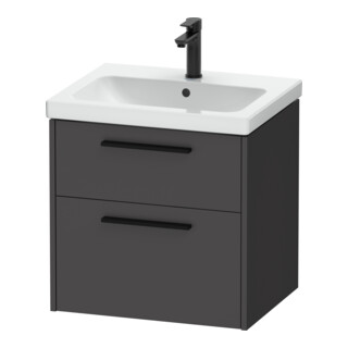 Duravit Waschtischunterschrank D-Code 58,4x55,5x46cm, 2 L, S, graph ma, Gr. sw