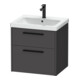 Duravit Waschtischunterschrank D-Code 58,4x55,5x46cm, 2 L, S, graph ma, Gr. sw-1