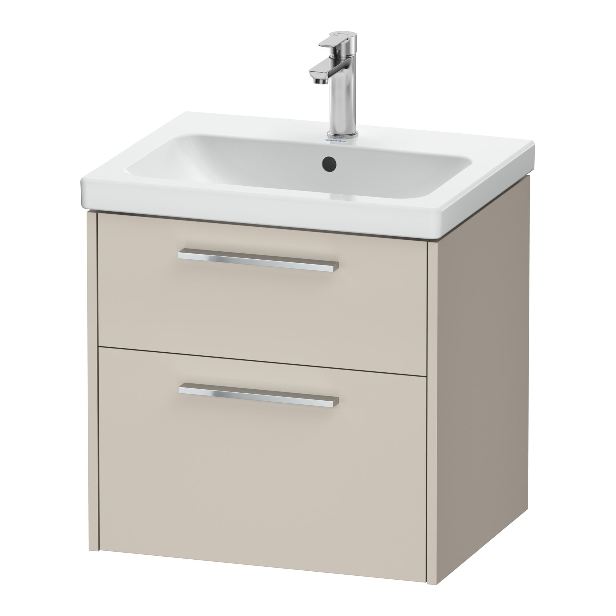 Duravit Waschtischunterschrank D-Code 58,4x55,5x46cm, 2 L, S, Tau ma, Gr. chr