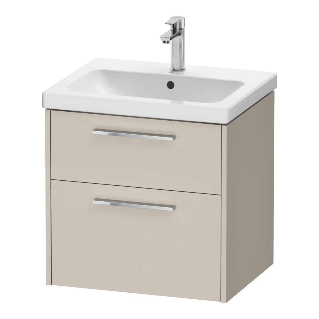 Duravit Waschtischunterschrank D-Code 58,4x55,5x46cm, 2 L, S, Tau ma, Gr. chr