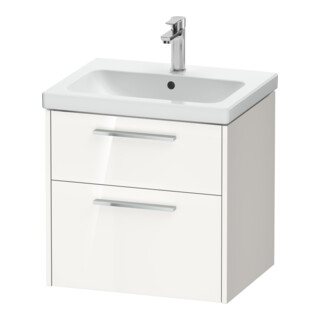 Duravit Waschtischunterschrank D-Code 58,4x55,5x46cm, 2 L, S, we. hgl, Gr. chr