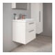 Duravit Waschtischunterschrank D-Code 58,4x55,5x46cm, 2 L, S, we. hgl, Gr. chr