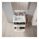 Duravit Waschtischunterschrank D-Code 58,4x55,5x46cm, 2 L, S, we. hgl, Gr. chr