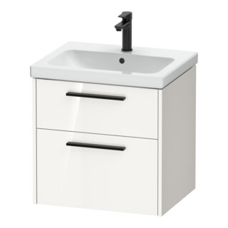 Duravit Waschtischunterschrank D-Code 58,4x55,5x46cm, 2 L, S, we. hgl, Gr. sw