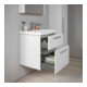 Duravit Waschtischunterschrank D-Code 58,4x55,5x46cm, 2 L, S, we. ma, Gr. chr