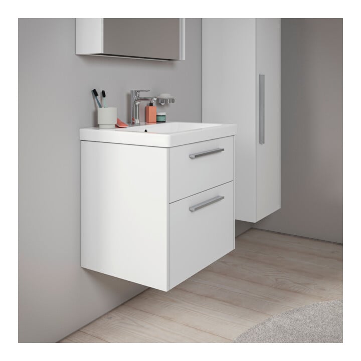 Duravit Waschtischunterschrank D-Code 58,4x55,5x46cm, 2 L, S, we. ma, Gr. chr
