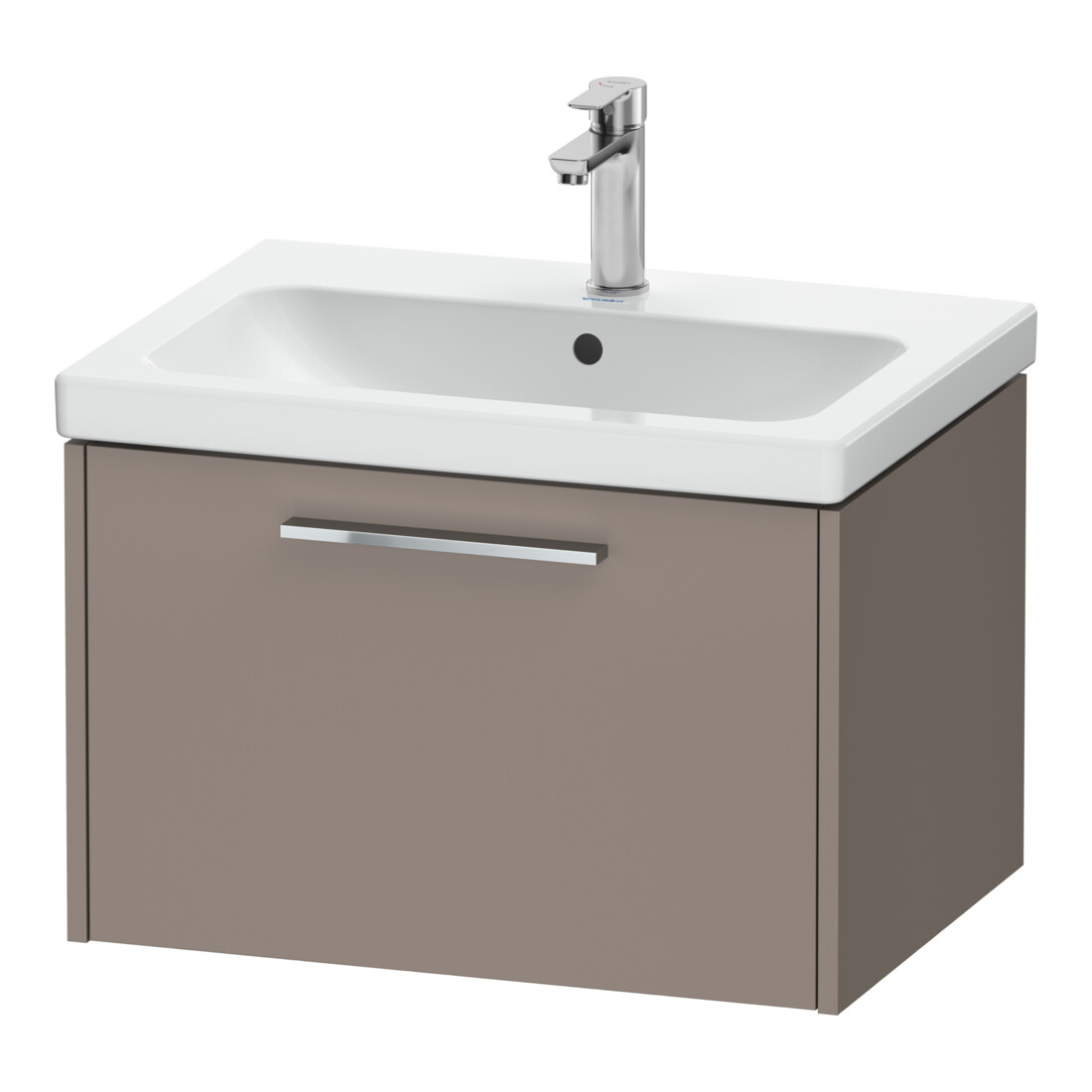 Duravit Waschtischunterschrank D-Code 63,4x40x46cm, 1 Ausz., bas. ma, Gr. chr