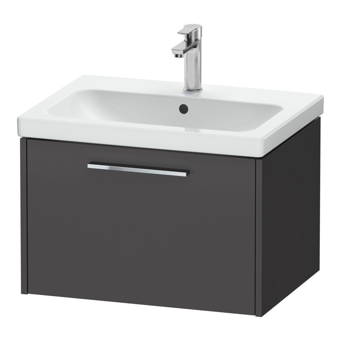 Duravit Waschtischunterschrank D-Code 63,4x40x46cm, 1 Ausz., graph ma, Gr. chr