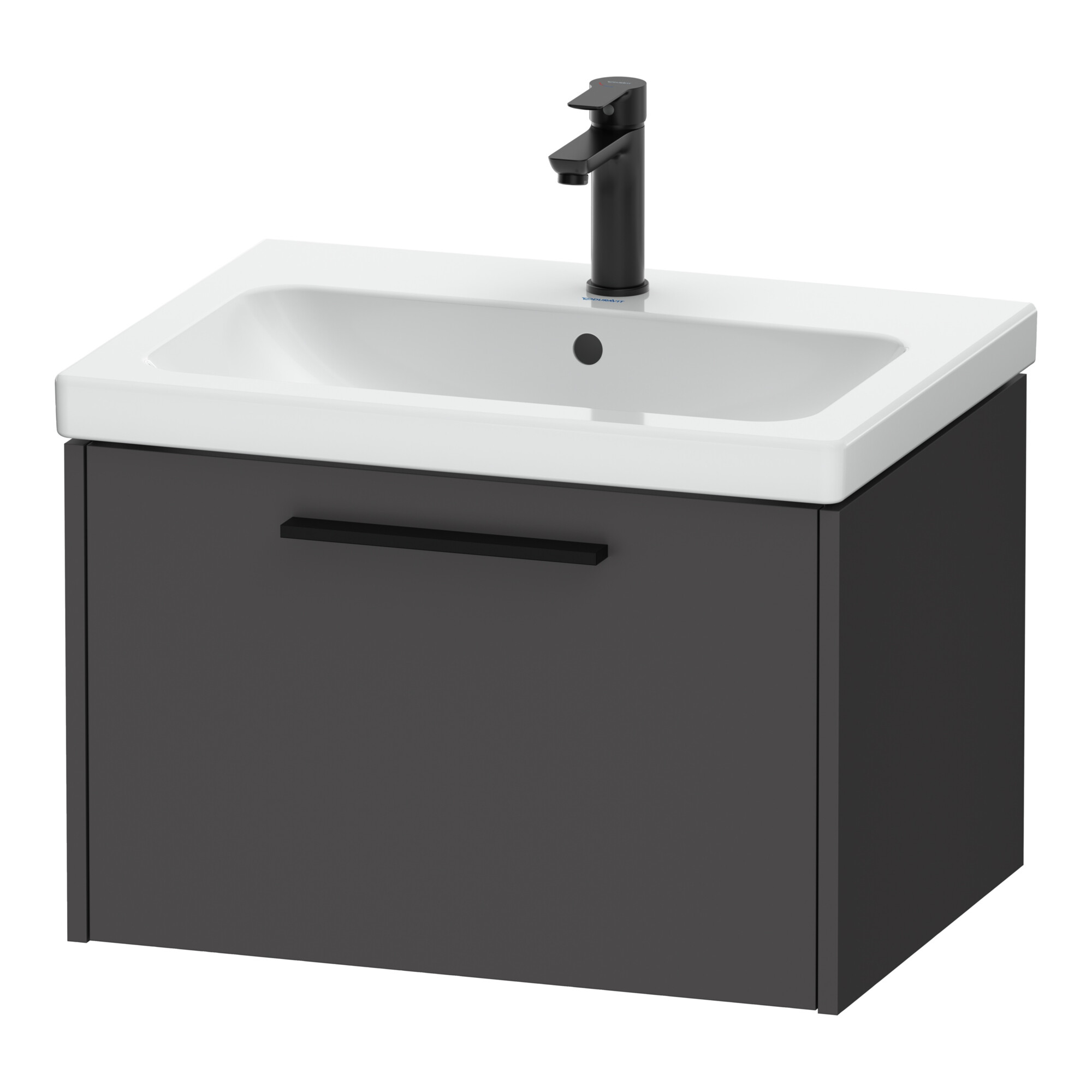 Duravit Waschtischunterschrank D-Code 63,4x40x46cm, 1 Ausz., graph ma, Gr. sw