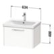 Duravit Waschtischunterschrank D-Code 63,4x40x46cm, 1 Ausz., graph ma, Gr. sw