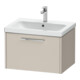 Duravit Waschtischunterschrank D-Code 63,4x40x46cm, 1 Ausz., Tau ma, Gr. chrom-1