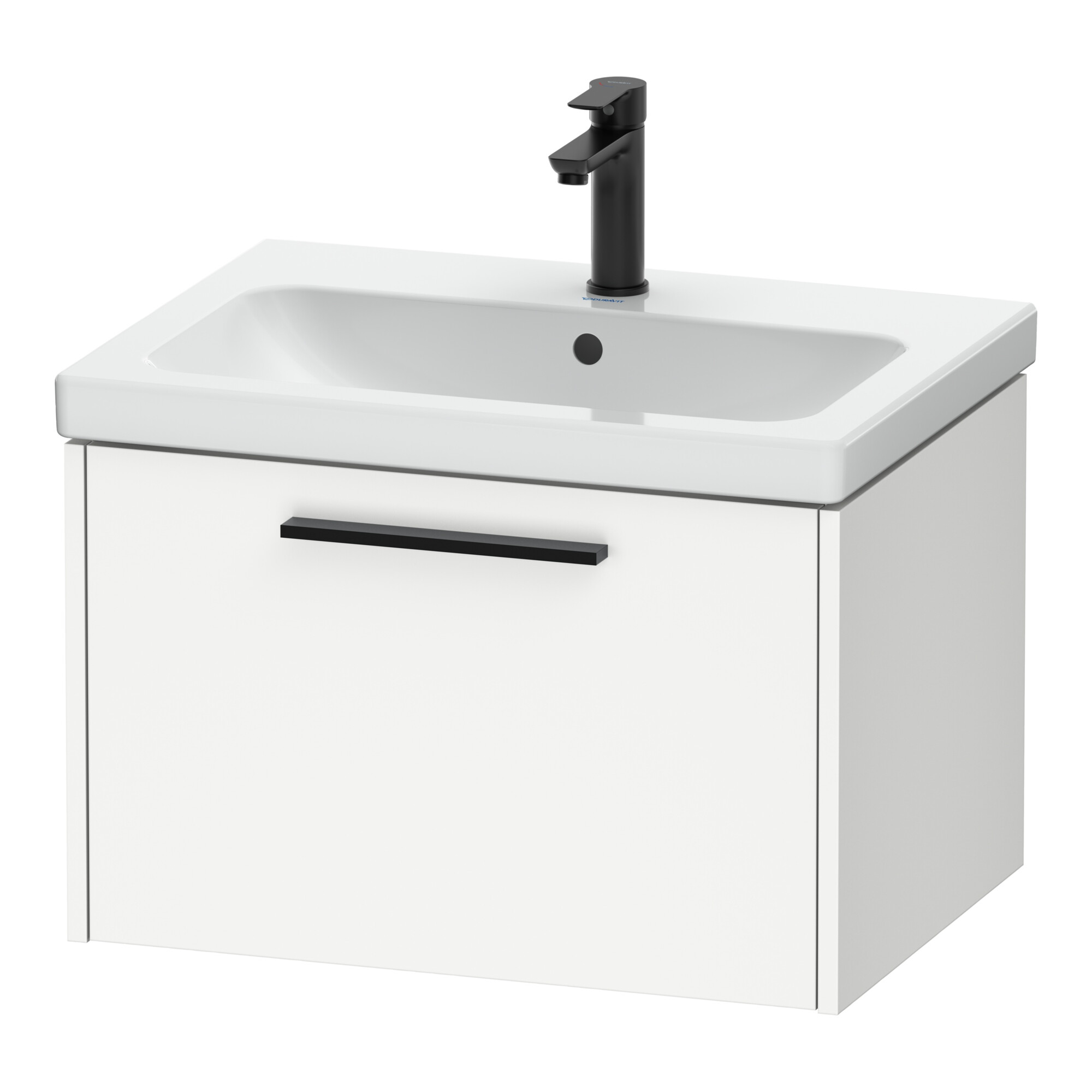 Duravit Waschtischunterschrank D-Code 63,4x40x46cm, 1 Ausz., we. ma, Gr. sw