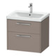 Duravit Waschtischunterschrank D-Code 63,4x55,5x46cm, 2 L, S, bas. ma, Gr. chr-1