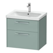 Duravit Waschtischunterschrank D-Code 63,4x55,5x46cm, 2 L, S, fjordg m, G chr