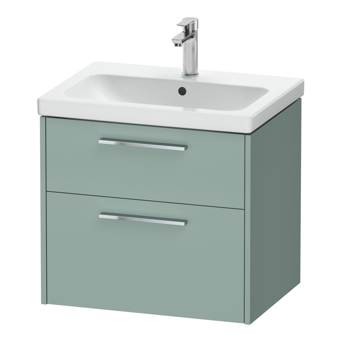 Duravit Waschtischunterschrank D-Code 63,4x55,5x46cm, 2 L, S, fjordg m, G chr