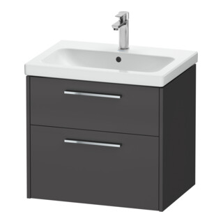 Duravit Waschtischunterschrank D-Code 63,4x55,5x46cm, 2 L, S, gra ma, Gr. chr