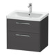 Duravit Waschtischunterschrank D-Code 63,4x55,5x46cm, 2 L, S, gra ma, Gr. chr-1
