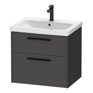 Duravit Waschtischunterschrank D-Code 63,4x55,5x46cm, 2 L, S, graph ma, Gr. sw