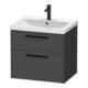 Duravit Waschtischunterschrank D-Code 63,4x55,5x46cm, 2 L, S, graph ma, Gr. sw-1