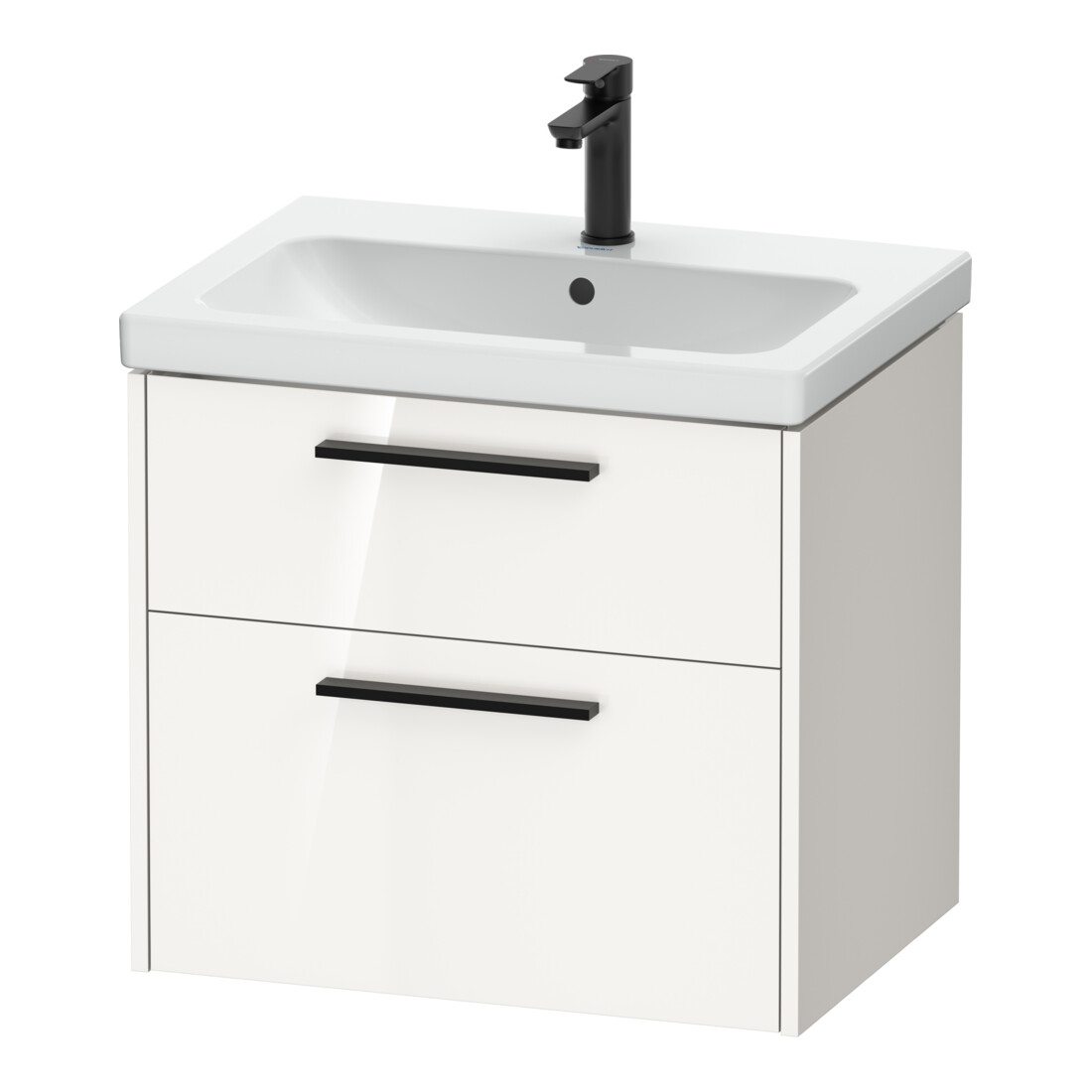 Duravit Waschtischunterschrank D-Code 63,4x55,5x46cm, 2 L, S, we. hgl, Gr. sw