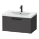 Duravit Waschtischunterschrank D-Code 78,4x40x46cm, 1 Ausz., graph ma, Gr. sw-1