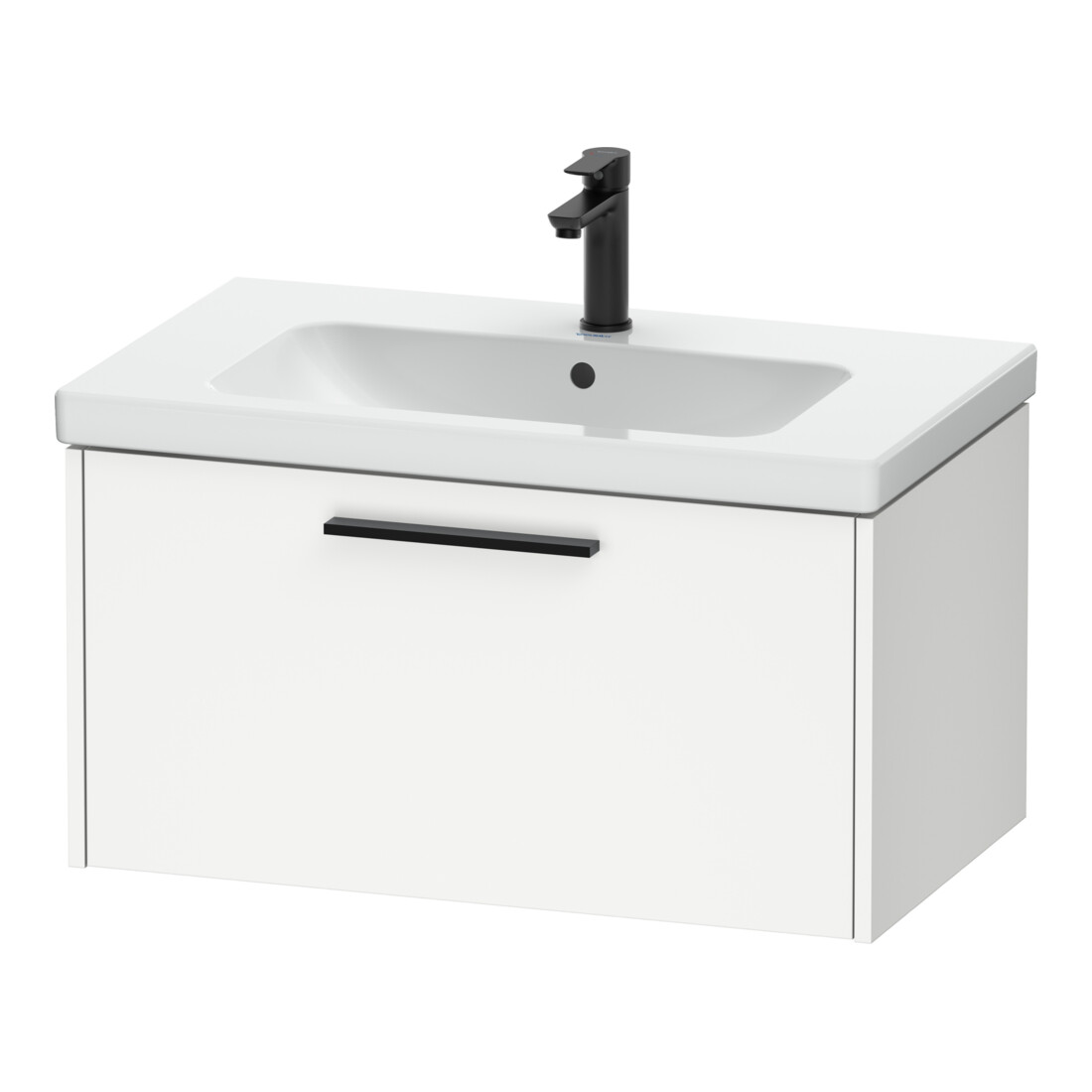 Duravit Waschtischunterschrank D-Code 78,4x40x46cm, 1 Ausz., we. ma, Gr. sw