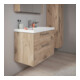 Duravit Waschtischunterschrank D-Code 78,4x55,5x46cm, 2 L, S, E Marmor, G chr-4