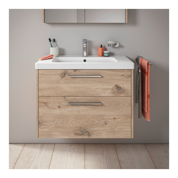 Duravit Waschtischunterschrank D-Code 78,4x55,5x46cm, 2 L, S, E Marmor, G chr